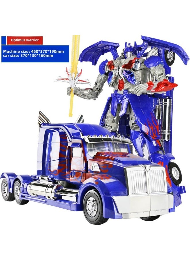 Transformable Toy Model Car Robot Bumblebee Dinosaur Cable Handheld Gundam Alloy Authentic Children's Boys Gifts-Color: 45cm Gift Box  - Image 1
