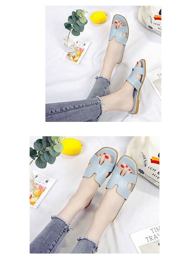 ZCM-HAPPY - Women Fashion Summer Slippers Outdoor or Indoor Flat Beach Sandals - Image 1
