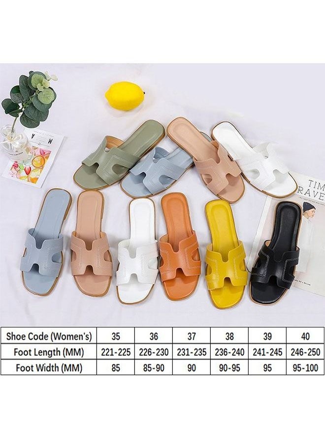 ZCM-HAPPY - Women Fashion Summer Slippers Outdoor or Indoor Flat Beach Sandals - Image 1