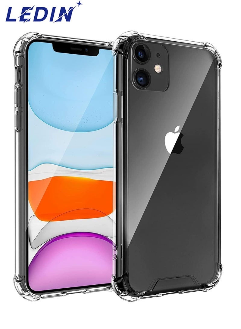 LEDIN Case for iPhone 12 Mini Clear Case Soft Flexible Silicone Back Cover Shockproof Anti Scratch Case with Reinforced Bumper Corner Compatible for iPhone 12 Mini Clear - Image 1