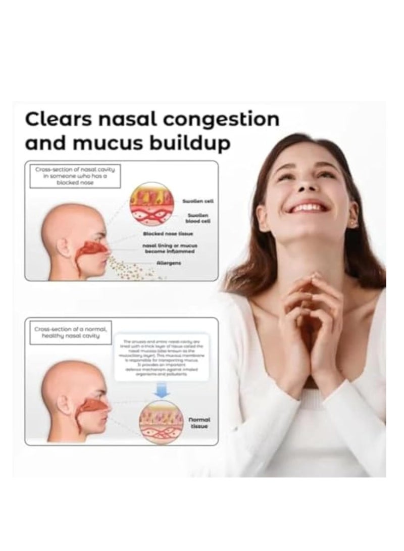 Nasal Mucus Cleaning Device, Nasal Wash u0026 Sinus Relief, Breathe Well Nasal Mucus Cleaning Device, Nasal Mucus Cleaning Device for Adults - Image 2