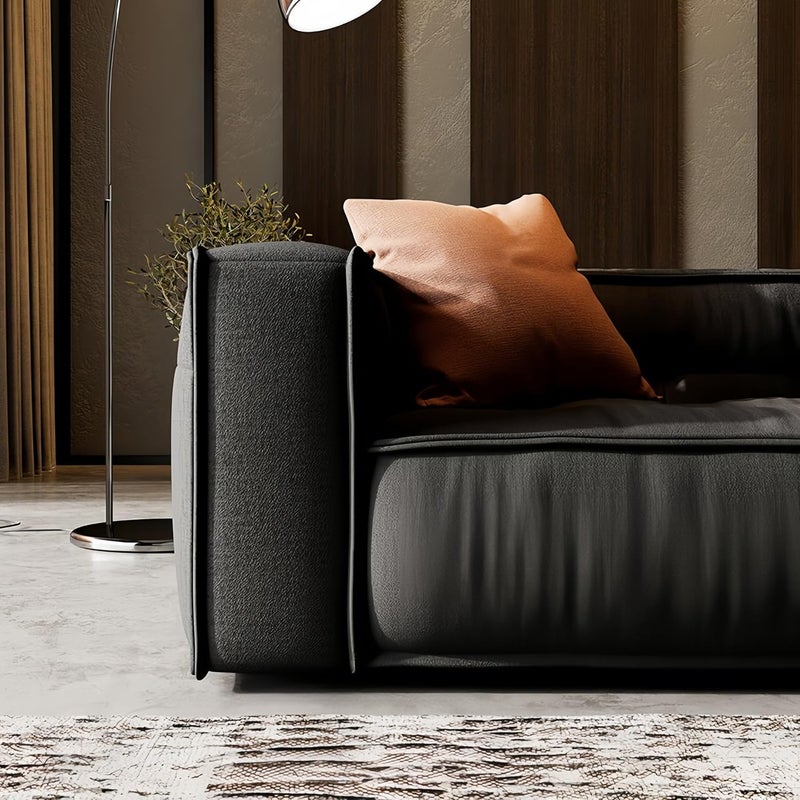 Luxury Luxe Toast Sofa Set - Black - Image 5