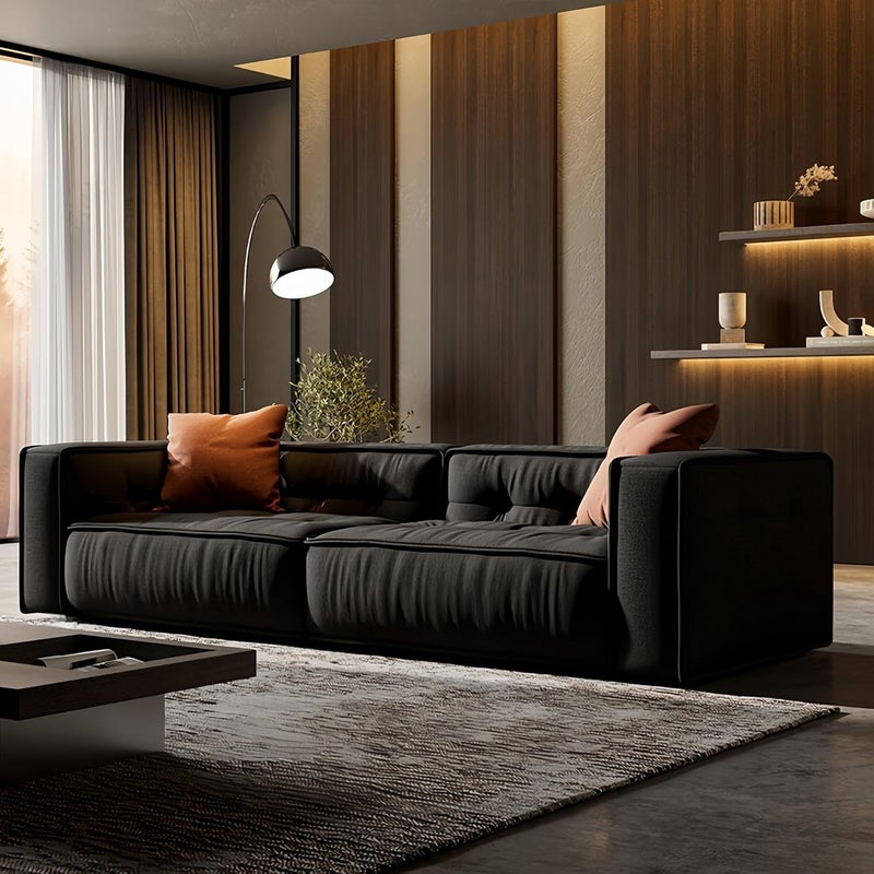 Luxury Luxe Toast Sofa Set - Black - Image 1