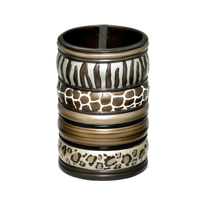 Popular Bath 781267 SAFARI STRIPES, TOOTH BRUSH HOLDER, CHOCOLATE - Image 5