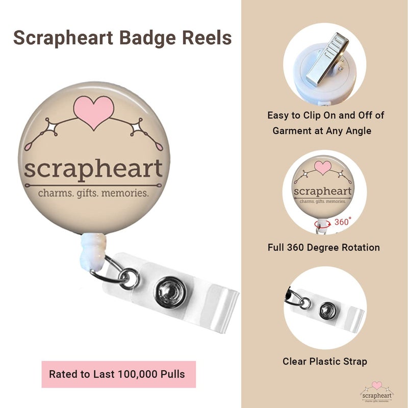 SCRAPHEART Baby Feet Onesie Badge Reel, Labor & Delivery Nurse Retractable ID Holder, NICU OB-GYN Badge Clip, Cute Healthcare Worker Gift - Image 2