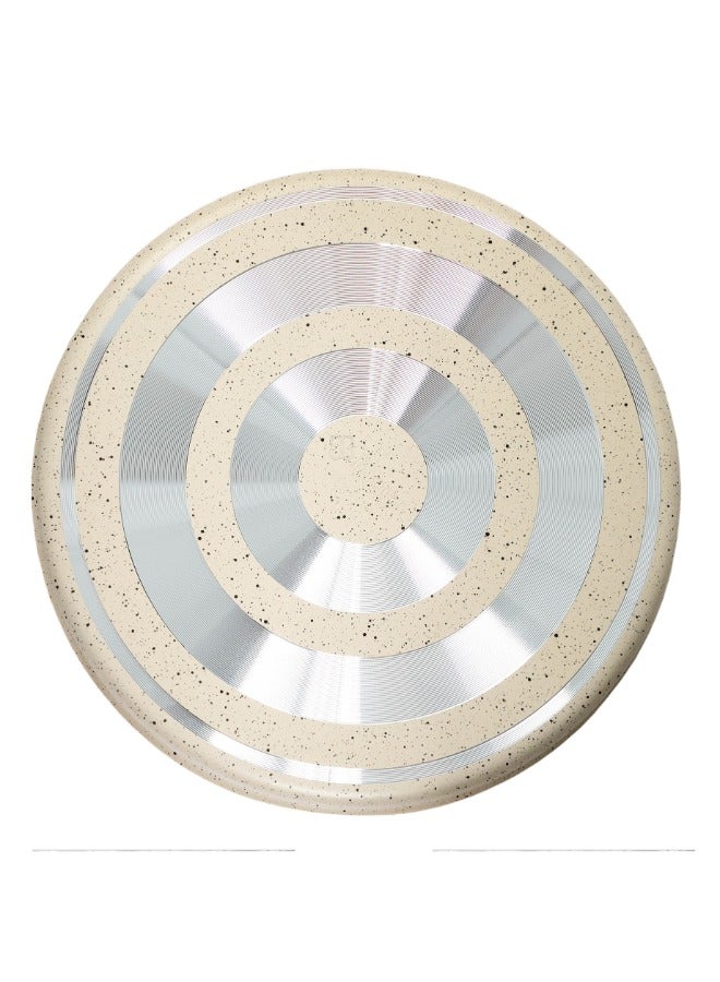 Bister Granite Round Baking Oven Tray 26 cm – Beige, Non-Stick Speckled Coating, Flat Bottom, 2.5 mm Thick Heavy-Duty Metal Bakeware - Image 4