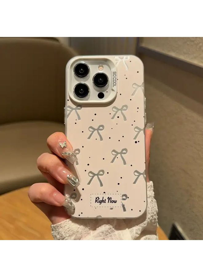 غلاف هاتف كامل مع قوس مجمد لجهاز iPhone 15 Pro Max أبيض بتصميم بسيط وجودة ممتازة هدية للأولاد والبنات - Image 5