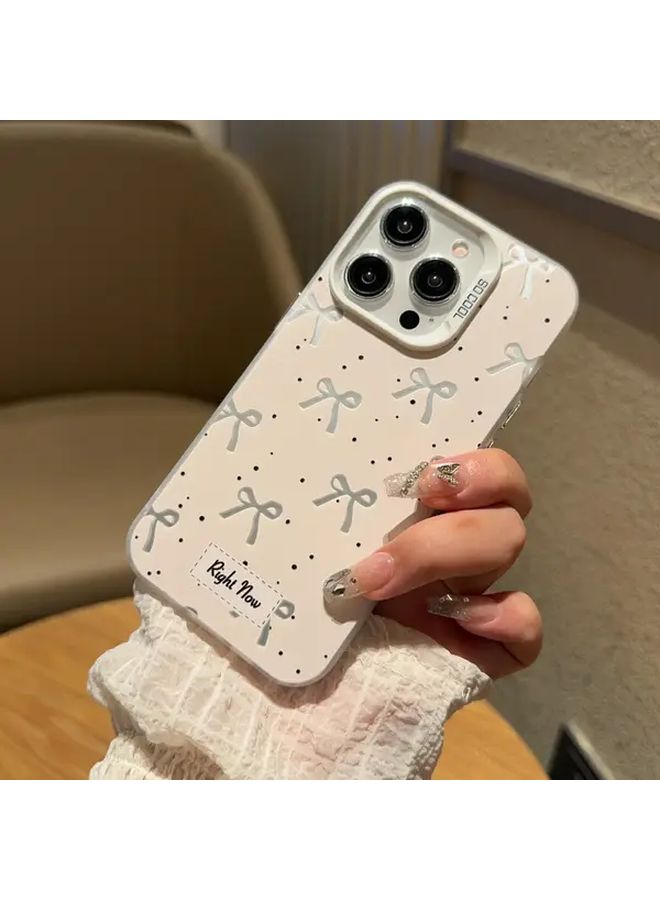 غلاف هاتف كامل مع قوس مجمد لجهاز iPhone 15 Pro Max أبيض بتصميم بسيط وجودة ممتازة هدية للأولاد والبنات - Image 3