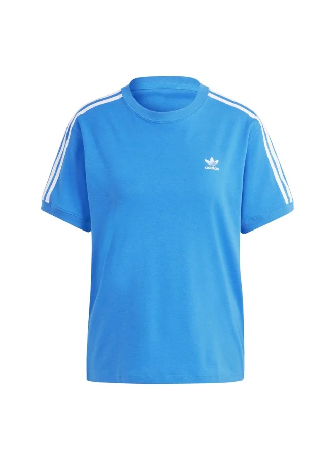 Adidas adidas 3 STRIPE TEE Blue Originals Women T-SHIRTS