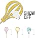 MonMon & Craft MonMon Craft 24 Pcs Clouds Hot Air Balloon Cupcake Toppers for Baby ShowerRetirement SignGraduation Cupcake DecorTravel Theme Party Cupcake DecorationsPink Sky Blue Gold Glitter - Image 2