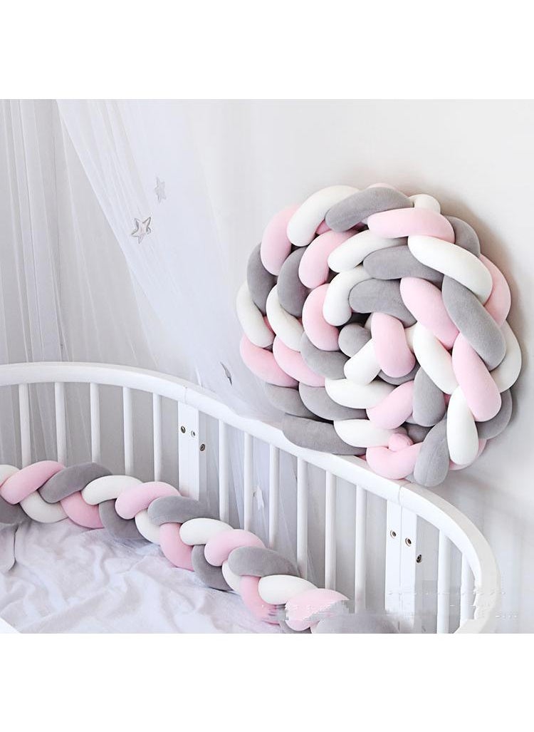 Y&D Twist Weaving 3 Strands Of Woven Strips Knotted Baby Anti-Collision Bed Surround  - Image 1