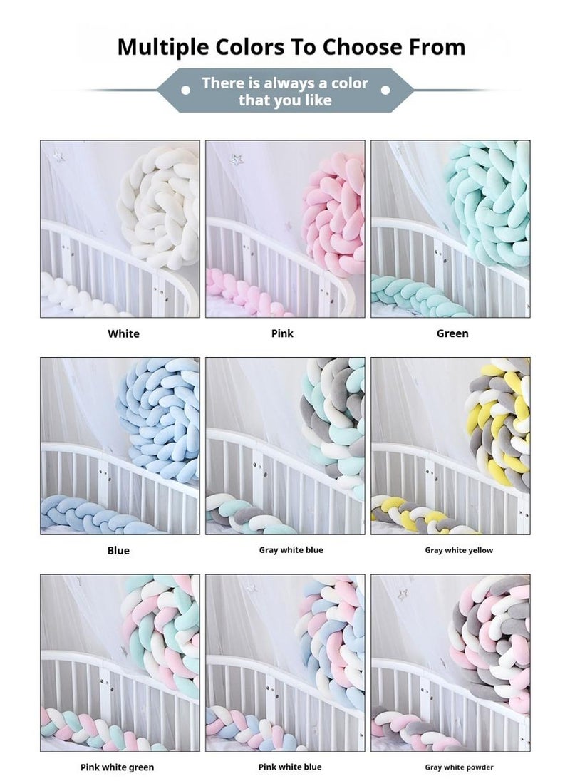 Y&D Twist Weaving 3 Strands Of Woven Strips Knotted Baby Anti-Collision Bed Surround  - Image 3