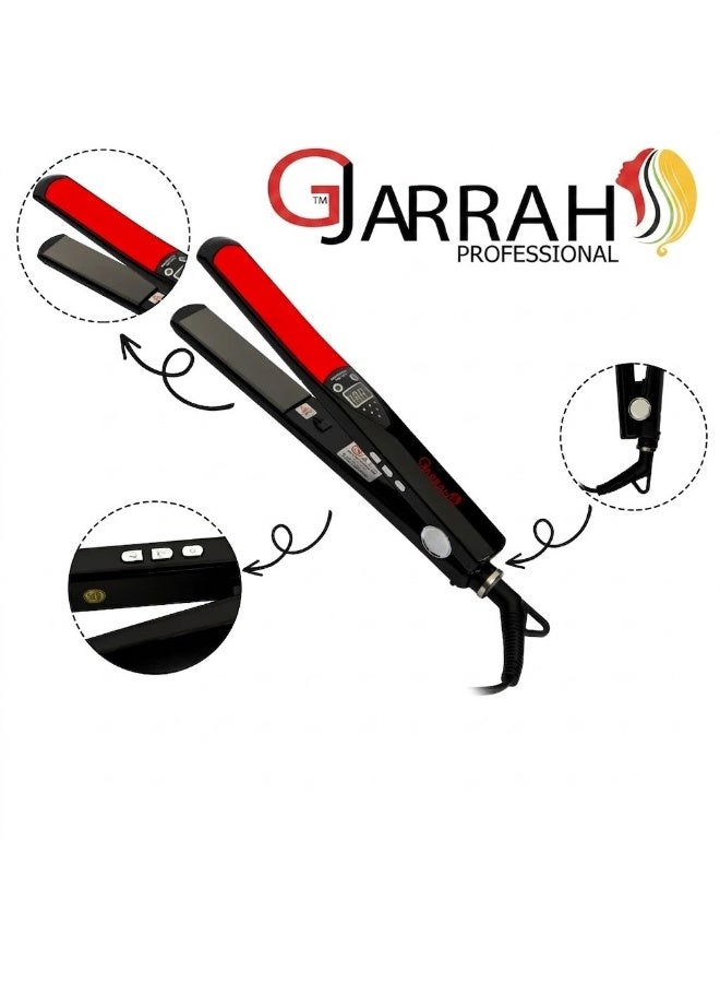 Gjarrah G JARRAH Professional Digital Hair Straightener – Titanium Ionic Ceramic Plates – Up to 480°F – LED Display – Straighten & Curl Hair - Image 3