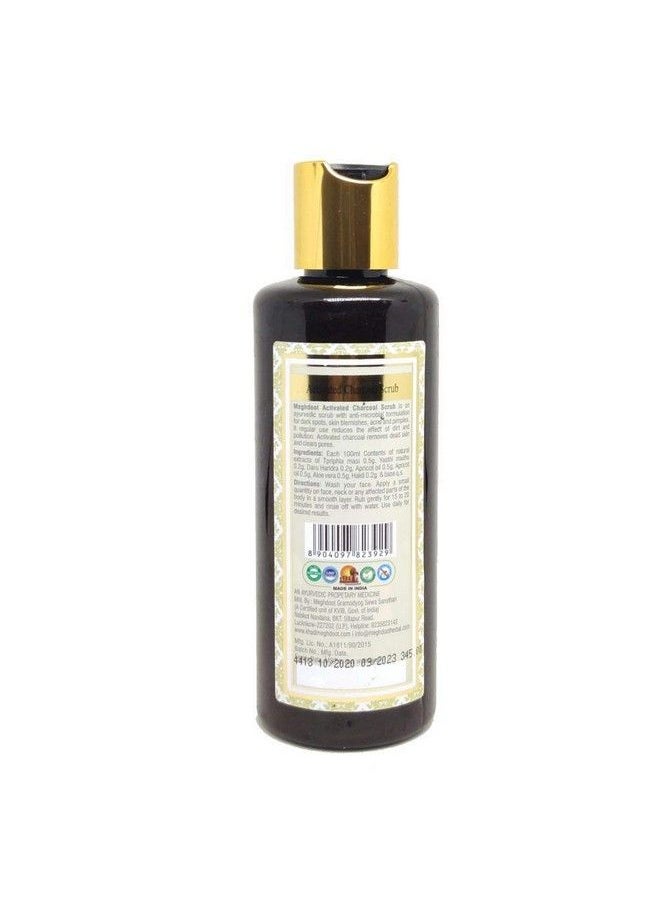 KHADI MEGHDOOT Activated Charcoal Scrub 210Ml For Acne Pimples & Dead Skin  - Image 3