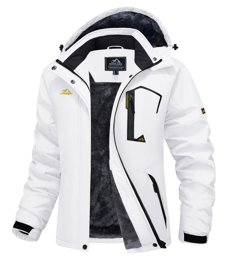 MAGCOMSEN Womens Snow Jacket Waterproof Insulated Ski Jackets Ladies Snowboarding Jackets Winter Jackets with Hood Windproof Hiking Jacket