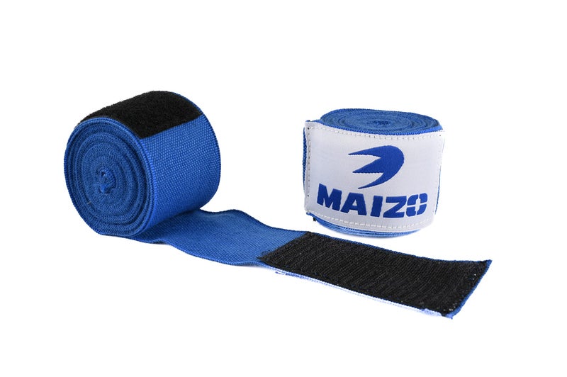 Maizo Stretchable Support Hand wrap, Workout/Boxing & Punching Great for MMA, Muay Thai, Martial Arts, Wrist Support for Adults (180, Blue) - Image 1