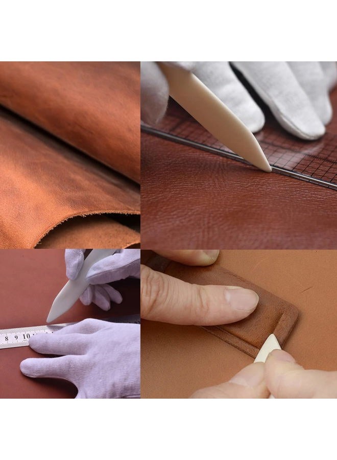 DeedyGo Genuine Bone Folder 6 Inch Real Bone Folder Natural Origami Paper Creaser Crafting Scoring Folding Tool for Leather Cards DIY Handmade Burnishing Bookbinding (100% Cattle Bone) - Image 5