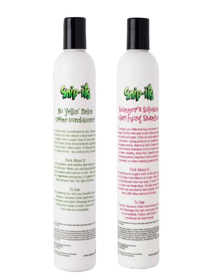 Snip-its Natural Shampoo and Conditioner for Kids | Swimmers Clarifying Chlorine Removal and Detangler Conditioner Restore Hair | All Natural Kids Hair Product Made in USA | Salon Quality Kid Friendly - Image 2