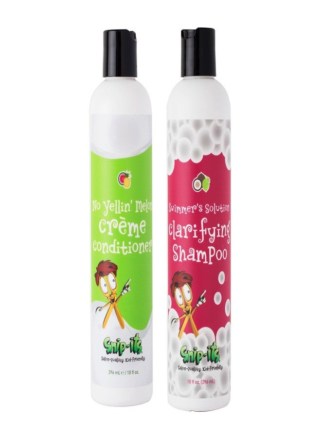 Snip-its Natural Shampoo and Conditioner for Kids | Swimmers Clarifying Chlorine Removal and Detangler Conditioner Restore Hair | All Natural Kids Hair Product Made in USA | Salon Quality Kid Friendly - Image 1