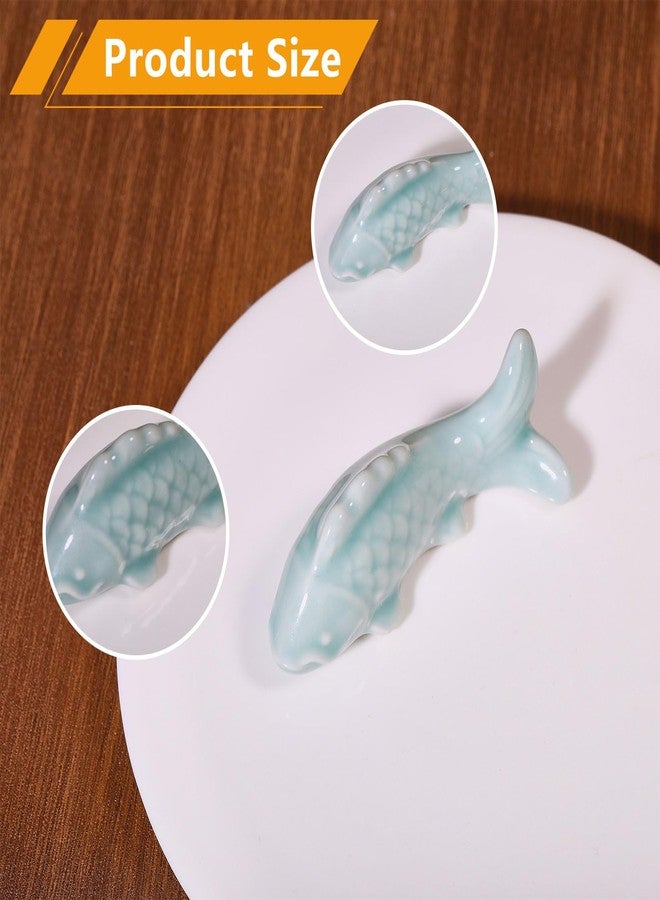 beinkmake 3Pcs Porcelain Chopsticks Rest Fish Ceramic Chopstick Holder Japanese Style for Dinner Spoons Forks Paint Brushes Table Decoration Accessories - Image 4