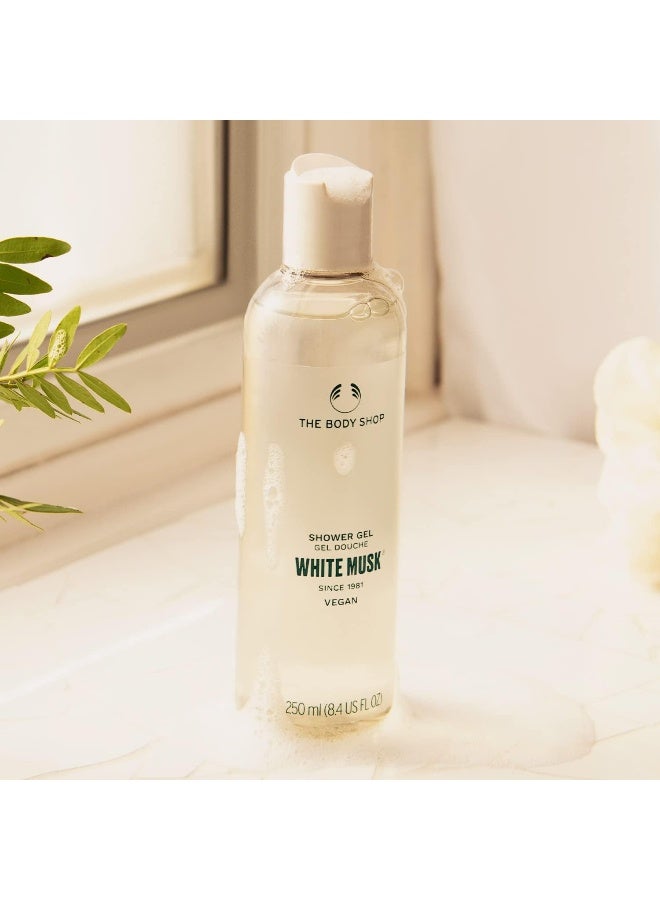 THE BODY SHOP White Musk® Shower Gel – Fresh, Floral & Iconic Scent | Notes of Aldehydes, Jasmine & Cruelty-Free Musk, 250 ml - Image 4