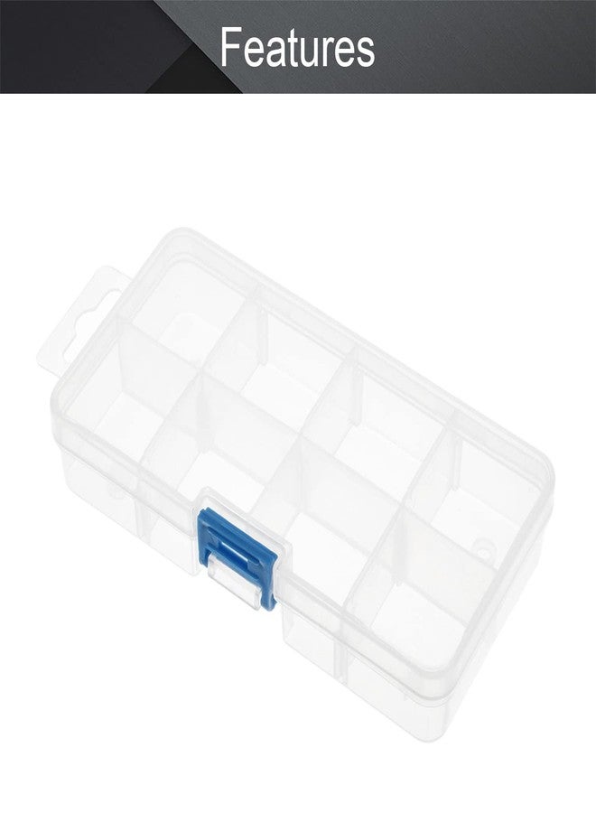 اتول مارت صندوق أدوات Utoolmart، منظم أدوات، صندوق أدوات بلاستيكي لتخزين الأدوات، البراغي، البراغي، الصواميل، المسامير، الخرز، المجوهرات، شفاف، 5.5 × 2.8 × 1.2 بوصة - Image 4