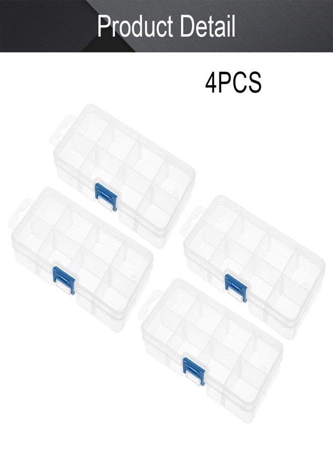 اتول مارت صندوق أدوات Utoolmart، منظم أدوات، صندوق أدوات بلاستيكي لتخزين الأدوات، البراغي، البراغي، الصواميل، المسامير، الخرز، المجوهرات، شفاف، 5.5 × 2.8 × 1.2 بوصة - Image 3