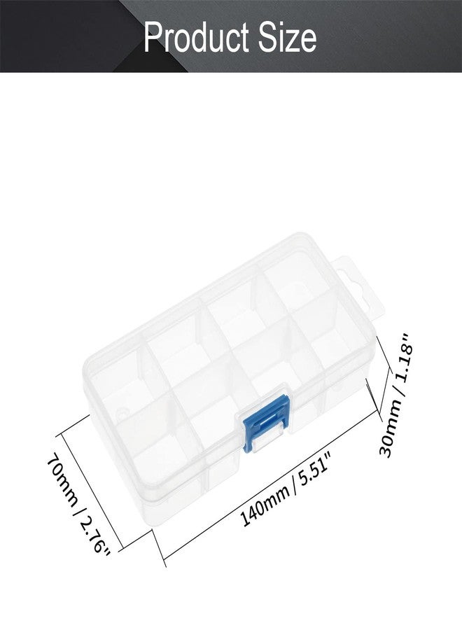 اتول مارت صندوق أدوات Utoolmart، منظم أدوات، صندوق أدوات بلاستيكي لتخزين الأدوات، البراغي، البراغي، الصواميل، المسامير، الخرز، المجوهرات، شفاف، 5.5 × 2.8 × 1.2 بوصة - Image 2