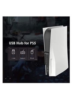 Generic USB hub For PS5 , 2.0 3.0 High-Speed Expansion Adapter,with a Type c Port,A Charging Port and 4 Extension Ports, Hub Designed for (Black)  - Image 3