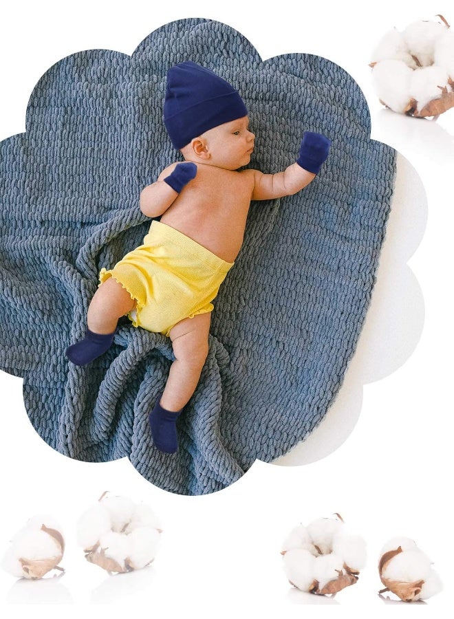 Geyoga Baby Hats Mittens and Socks Set Unisex Cotton Beanie Cap and Scratch Mitten Non-Slip Baby Ankle Socks for Boys and Girls  - Image 5