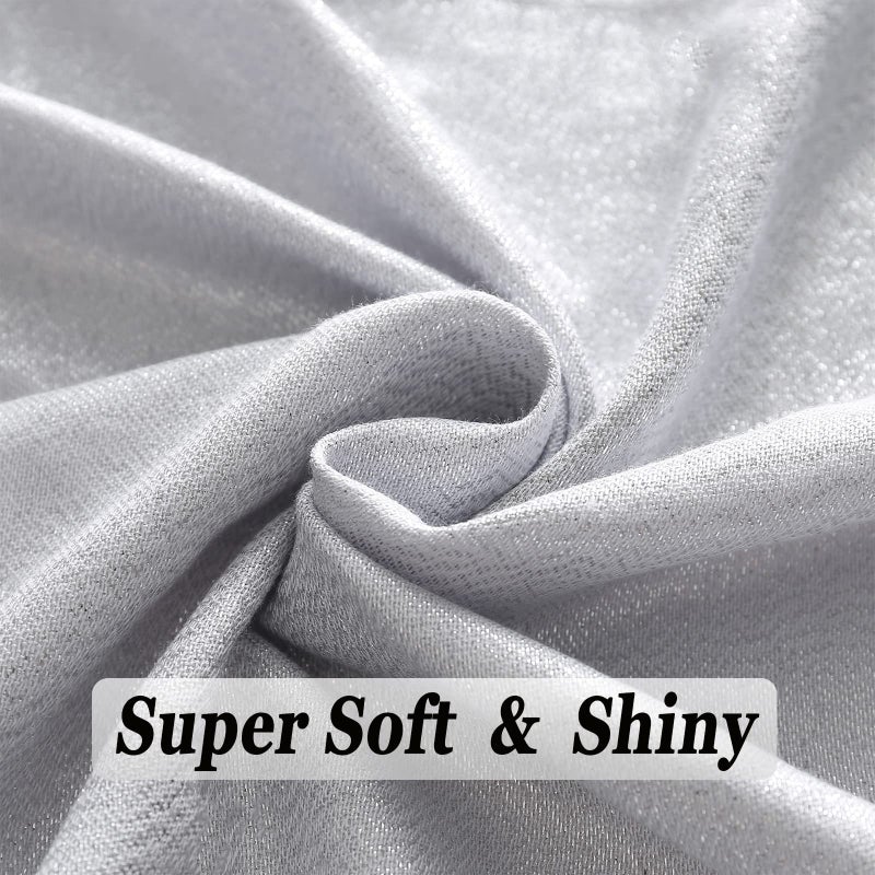 vimate Wedding Shawls and Wraps, Sparkly Silver Bridal Dress Shawl Wrap for Guest Evening Cape for Women (US-Light Grey & Silver) - Image 5