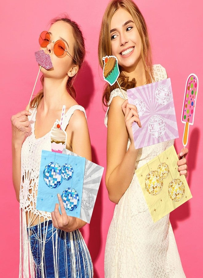 WRAPAHOLIC 50Pcs Gold Floral Happy Birthday Napkins - 3 Ply Disposable Paper Luncheon Napkin for Birthday Tableware Party Supplies - 6.5 x 6.5 In - Image 5