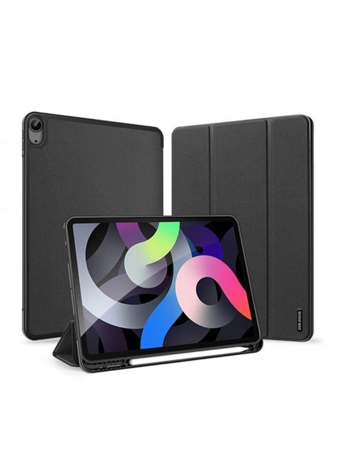 ZORIK - Case for iPad 10th Generation 10.9 Inch 2022 Built-in Pencil Holder Flexible Back Cover, Trifold Stand, Auto Sleep Wake Rebound Series Black - Image 1