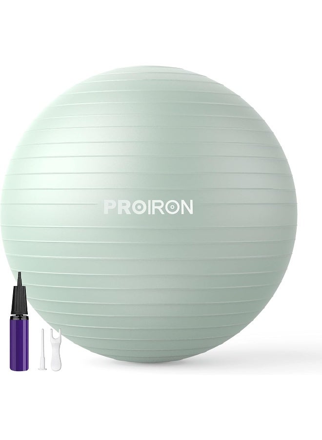 PROIRON Exercise Ball Anti-Burst Yoga Ball Chair with Quick Pump Slip Resistant Gym Ball Supports 500KG Balance Ball for Pilates Yoga Birthing Pregnancy Stability Gym Workout Training - Image 1