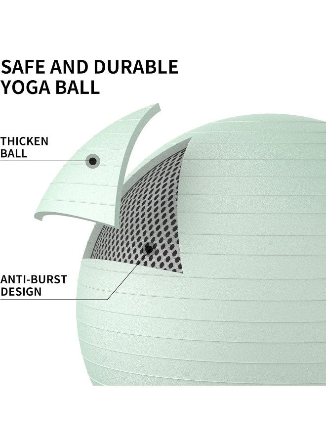 PROIRON Exercise Ball Anti-Burst Yoga Ball Chair with Quick Pump Slip Resistant Gym Ball Supports 500KG Balance Ball for Pilates Yoga Birthing Pregnancy Stability Gym Workout Training - Image 3