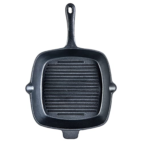 Wonderchef Forza Cast-Iron Grill Pan, Pre-Seasoned Cookware, Induction Friendly, 26cm, 3.8mm With Lifetime Exchange Warranty (Black) - Image 2