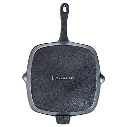 Wonderchef Forza Cast-Iron Grill Pan, Pre-Seasoned Cookware, Induction Friendly, 26cm, 3.8mm With Lifetime Exchange Warranty (Black) - Image 3