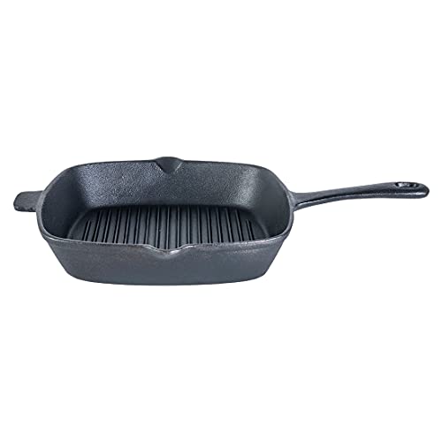 Wonderchef Forza Cast-Iron Grill Pan, Pre-Seasoned Cookware, Induction Friendly, 26cm, 3.8mm With Lifetime Exchange Warranty (Black) - Image 5