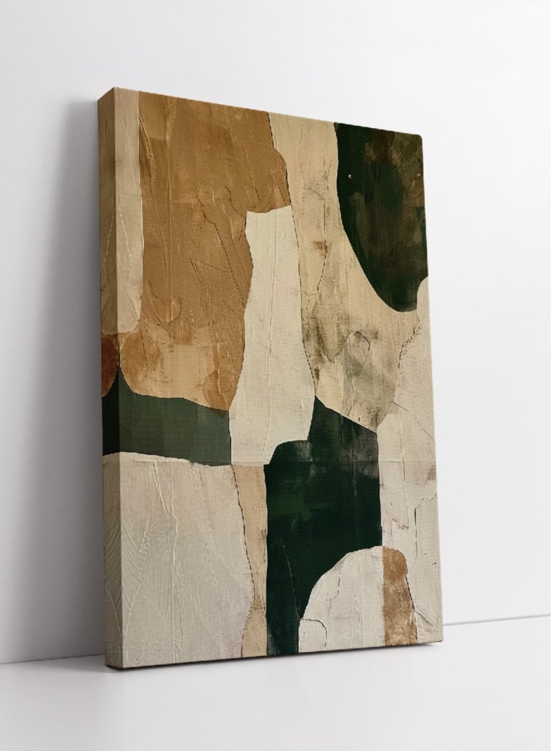 مودكلاس لوحة جدارية تصميم تجريدي بإطار خشبي - Image 1