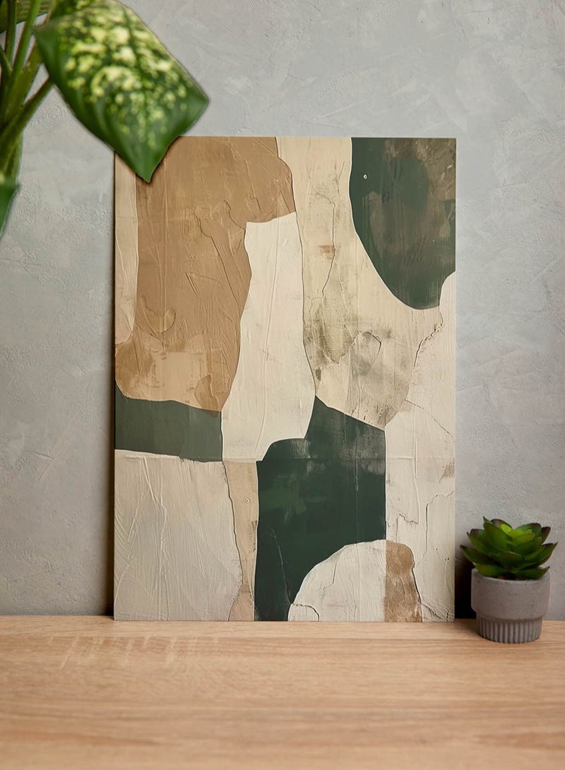 مودكلاس لوحة جدارية تصميم تجريدي بإطار خشبي - Image 2