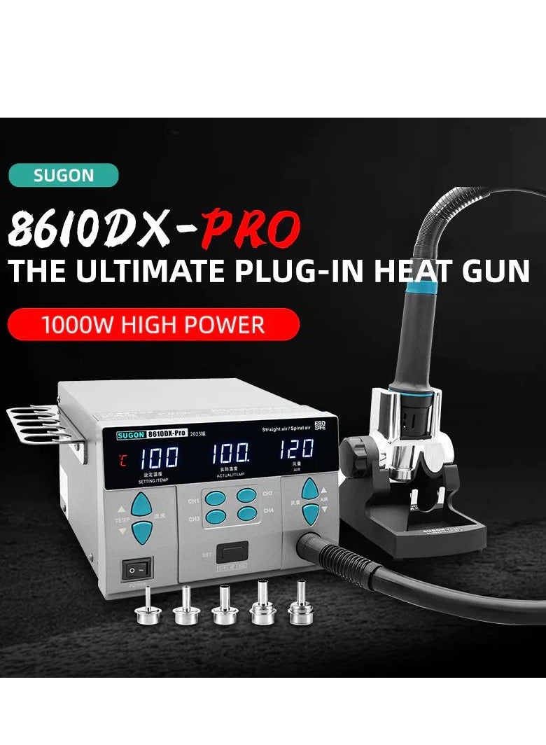 SUGON 8610DX-Pro 1000W Hot Air Gun Station BGA Rework Station for Cellphone CPU  - Image 1