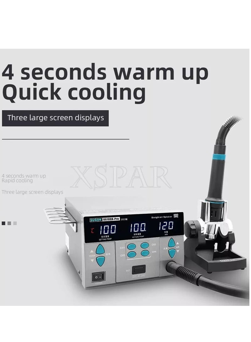 SUGON 8610DX-Pro 1000W Hot Air Gun Station BGA Rework Station for Cellphone CPU  - Image 2