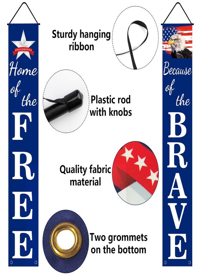 Labrostar 4th of July Decorations Patriotic Decor Pre-assembled Hanging Banners Memorial Day Flag Labor Veterans Armed Forces Military Homecoming Red White Blue Decorations - Image 5