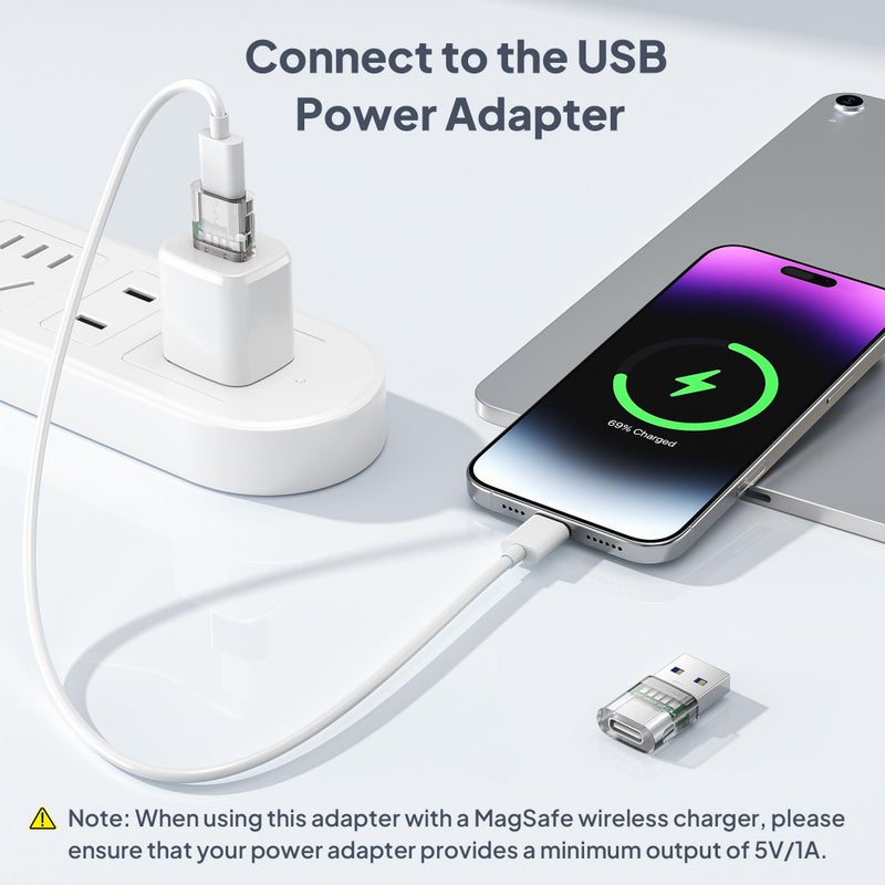 Elebase USB 3.0 to USB C Adapter 4 Pack for New iPhone 17 Air Pro Max Car Charger,Type C Female to A Male Converter for Apple 16 15 14 Plus,Apple Watch 11 10,Airpods 4 3,iPad 6 Air Mini 7,Samsung S25 - Image 2