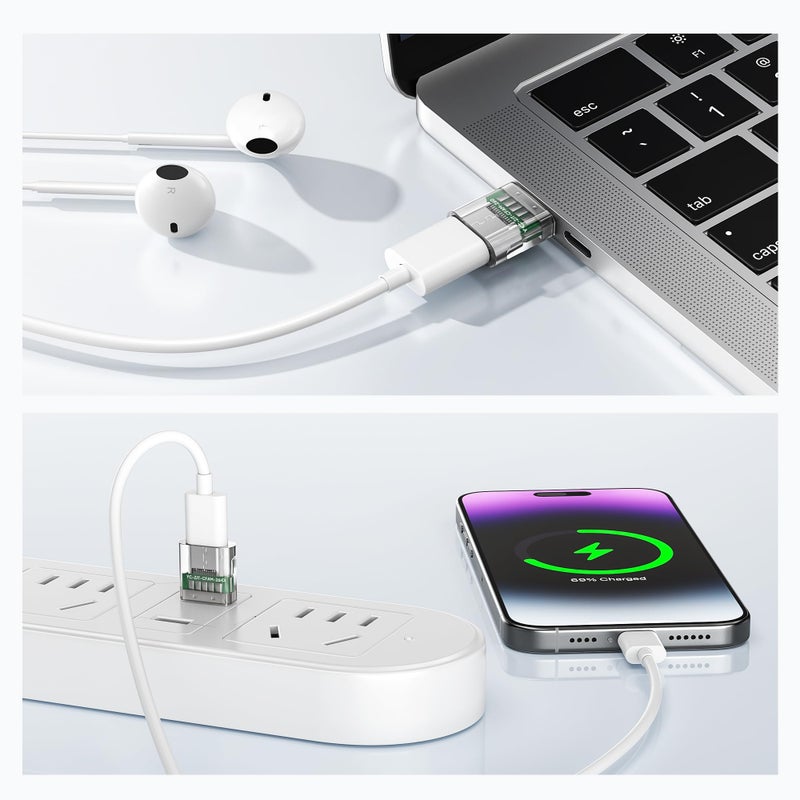 Elebase USB 3.0 to USB C Adapter 4 Pack for New iPhone 17 Air Pro Max Car Charger,Type C Female to A Male Converter for Apple 16 15 14 Plus,Apple Watch 11 10,Airpods 4 3,iPad 6 Air Mini 7,Samsung S25 - Image 5