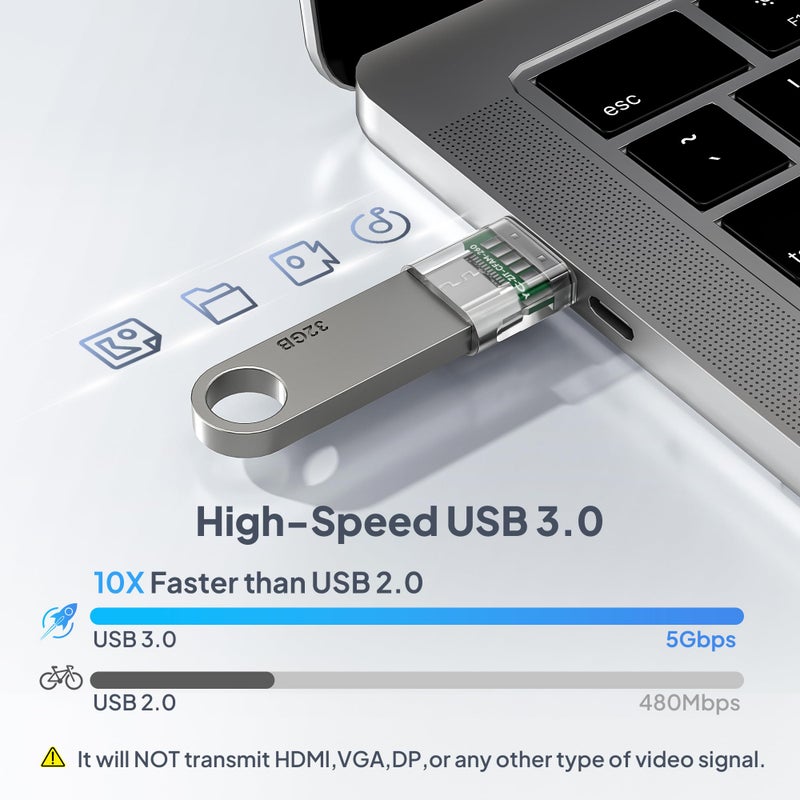 Elebase USB 3.0 to USB C Adapter 4 Pack for New iPhone 17 Air Pro Max Car Charger,Type C Female to A Male Converter for Apple 16 15 14 Plus,Apple Watch 11 10,Airpods 4 3,iPad 6 Air Mini 7,Samsung S25 - Image 4