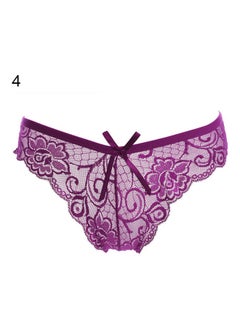 STAUD Women Lace Briefs Panties Thongs G-string Underwear Purple  - Image 1