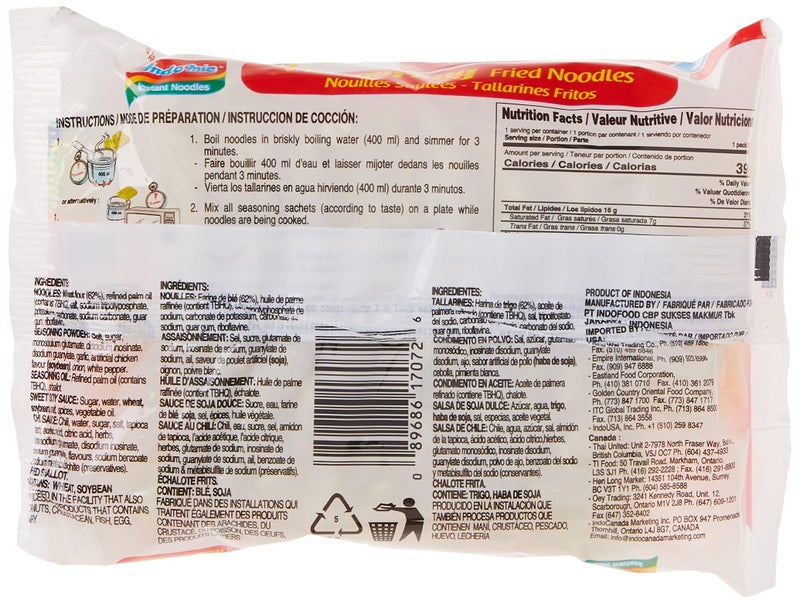 Indomie Mi Goreng Instant Stir Fry Noodles, Halal Certified, Original Flavor (Pack of 30) - Image 2