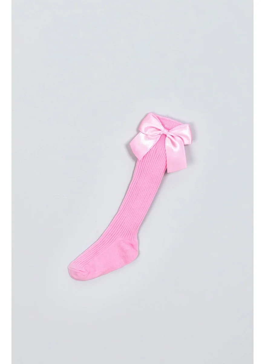 Ada Bebek Çocuk Ada Baby Kids Knee Length Bow Socks