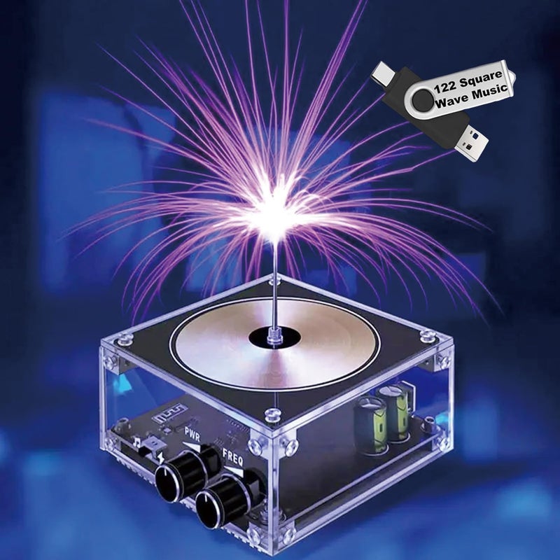 Yoqanr Musical Tesla Coil Speaker Bluetooth Music Tesla Coil Cool Gadgets Arc Plasma Loudspeaker Wireless Transmission Experiment Desktop Toy Model Science Education Tesla Toy - Image 3